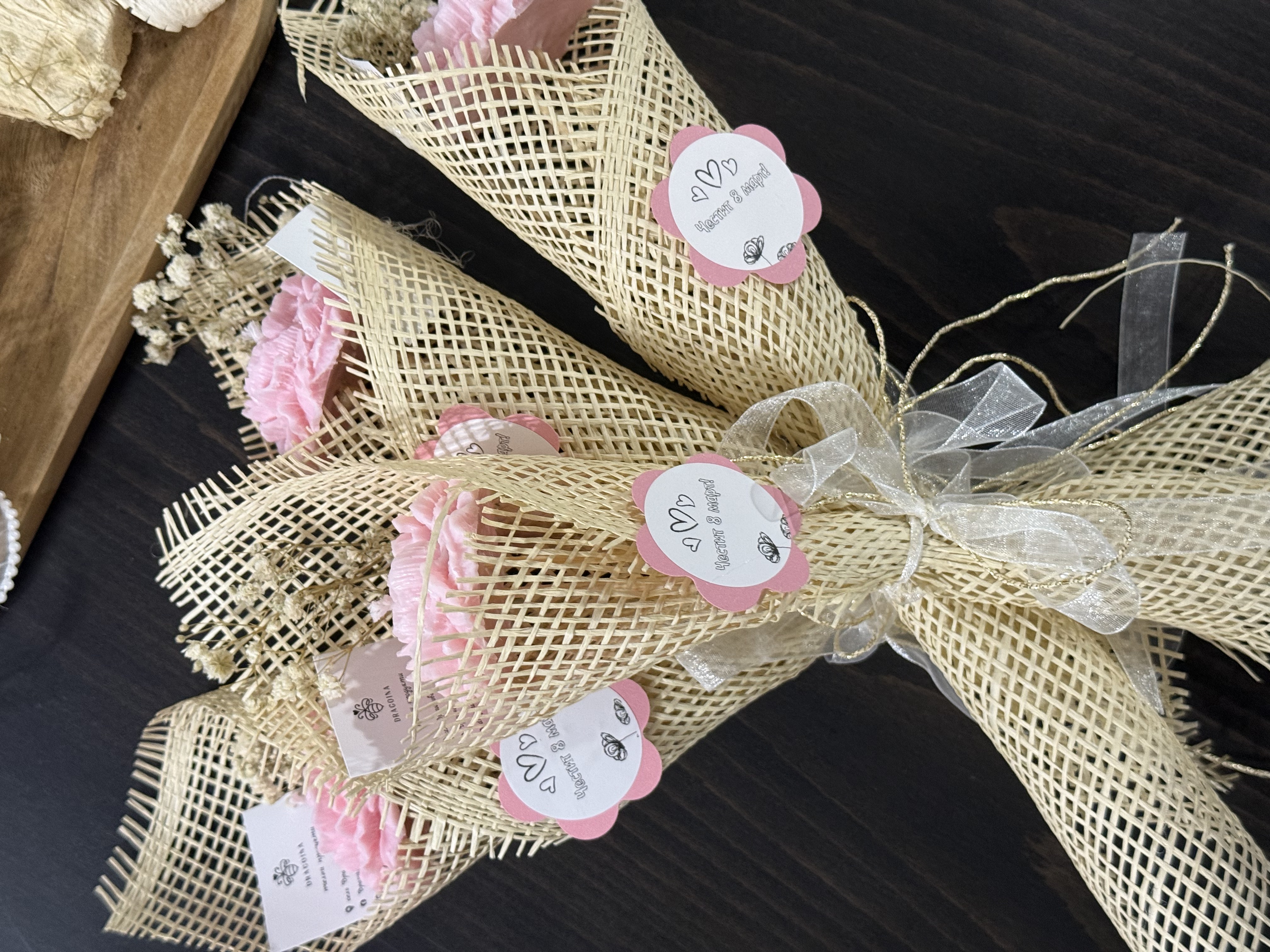 Свещ-букет с цвете