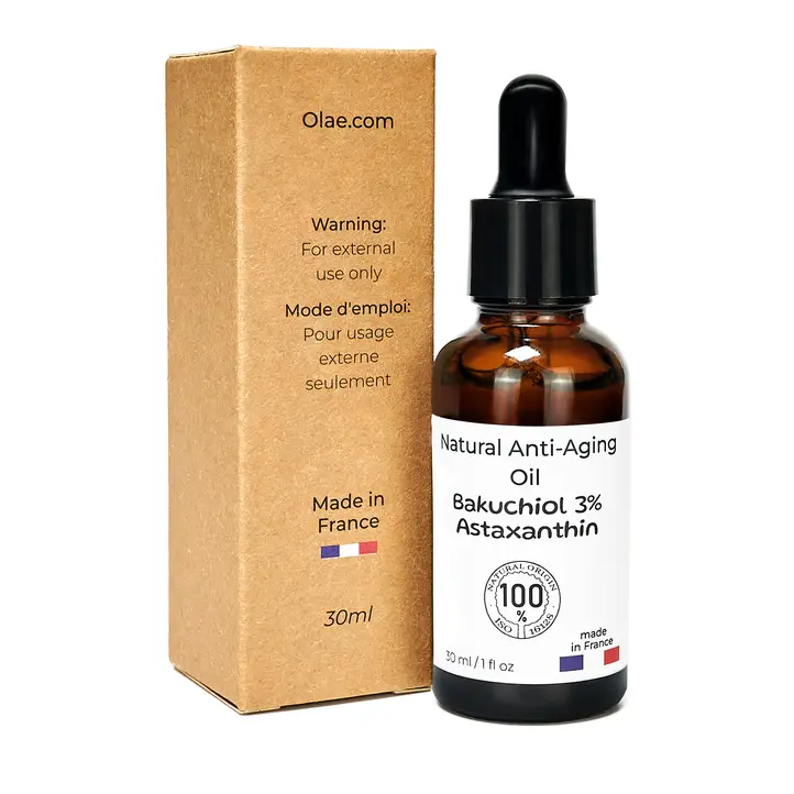 Aceite anti-envejecimiento con 3% Bakuchiol-Squalano y Astaxantina