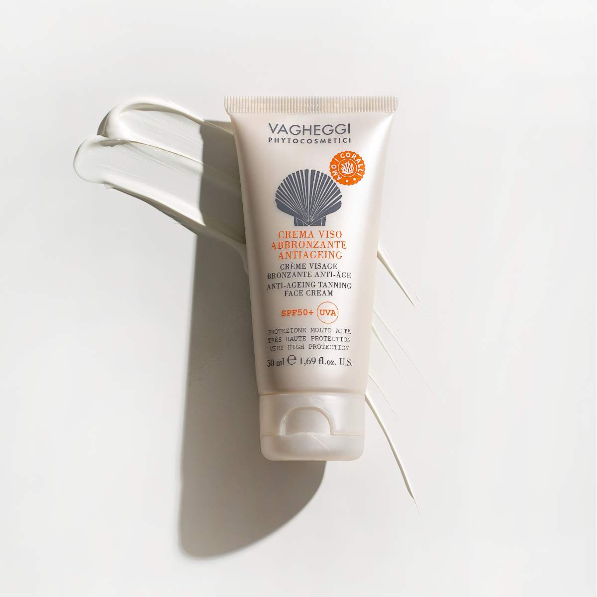 CREMA FACIAL BRONCEADORA ANTIEDAD SPF 50+ UVA – 50 ml BY VAGHEGGI