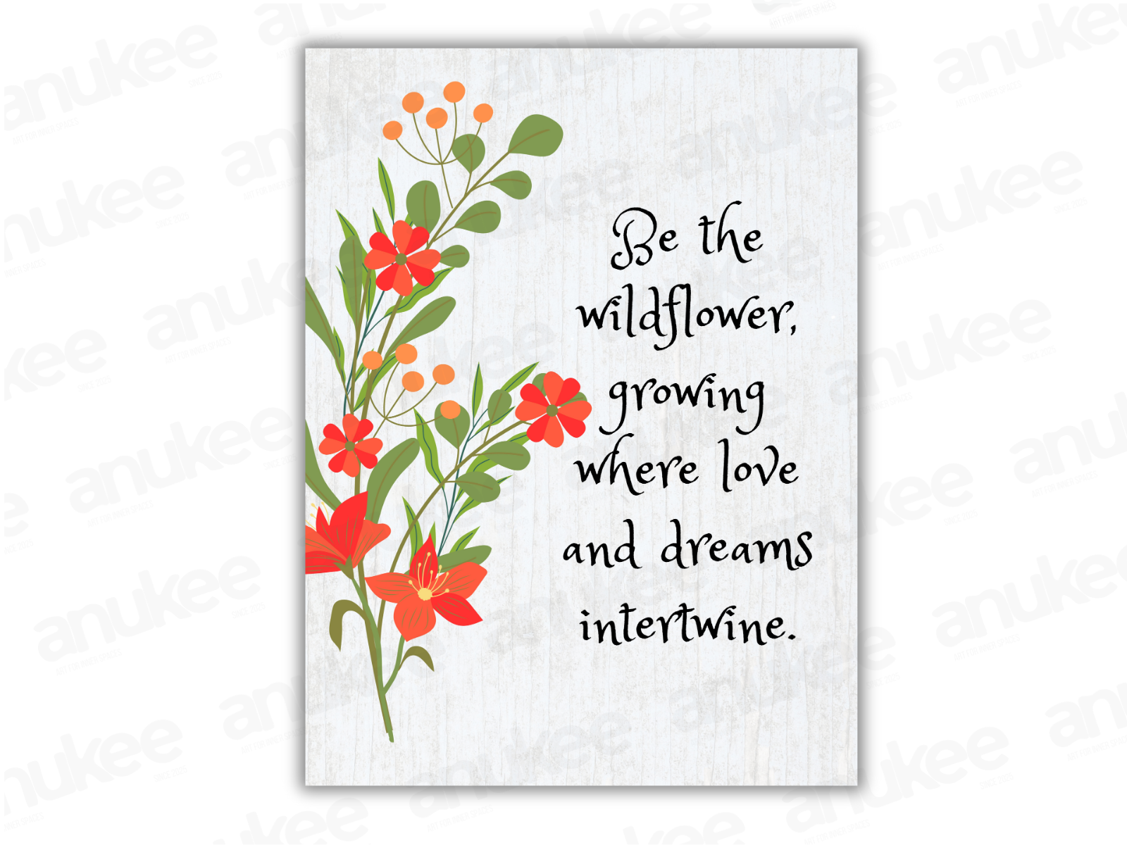 Inspirational Wildflower Wall Art
