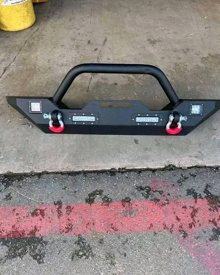 2007-2023 Jeep JK JL Wrangler Off-Road Front Bumper With LED Lights.