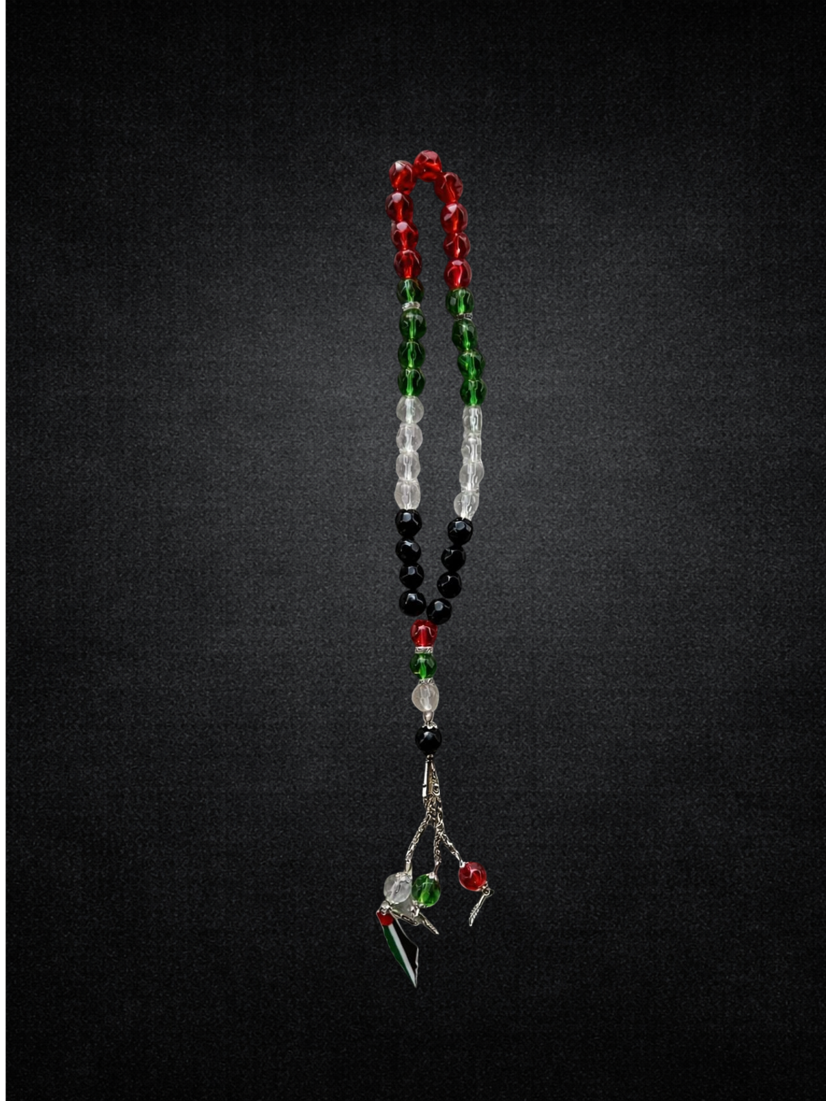 Multi-colored Glass Bead Tasbeeh