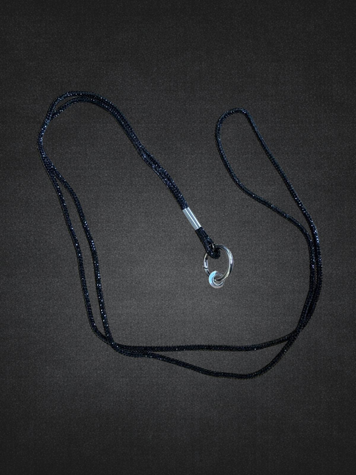 Black Lanyard with Metal Hook