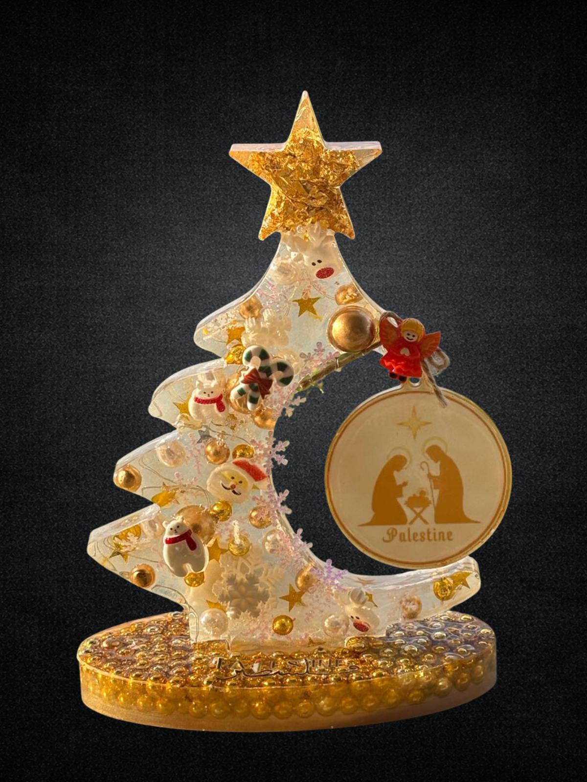 Golden Christmas Tree Ornament