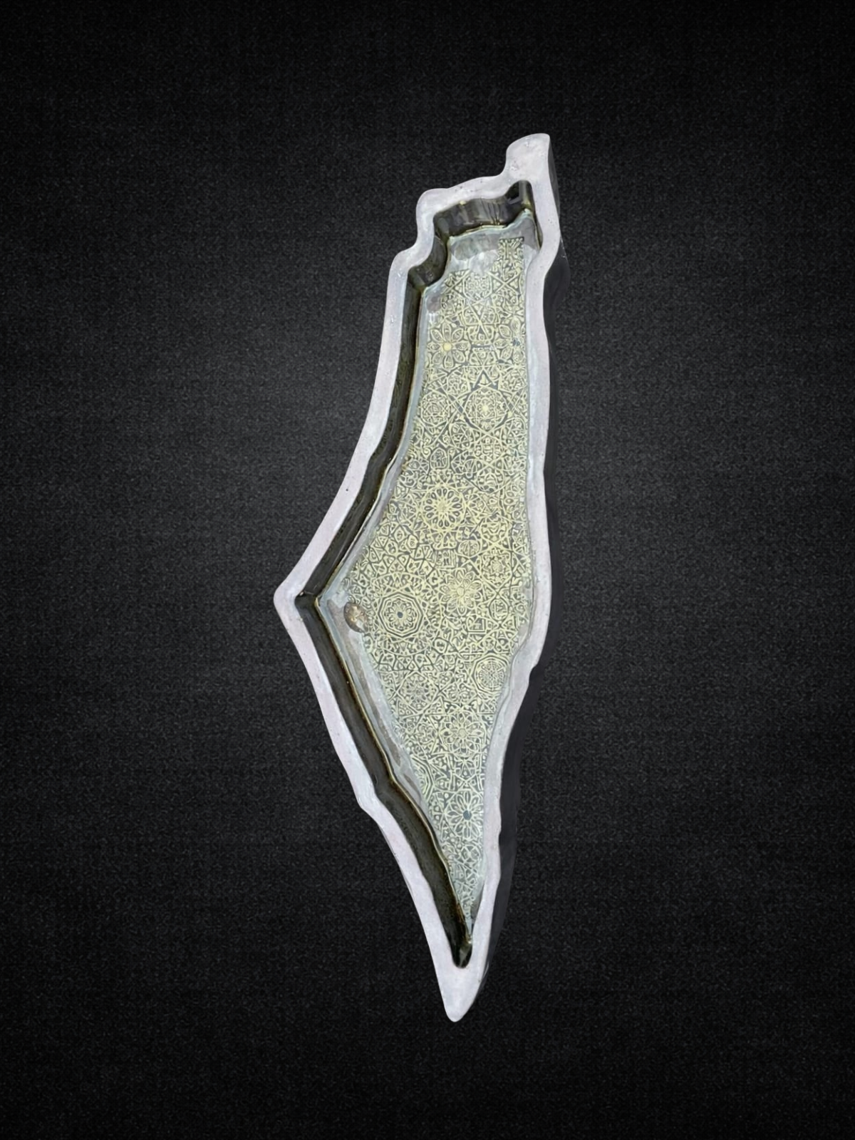 Palestine map decorative tray