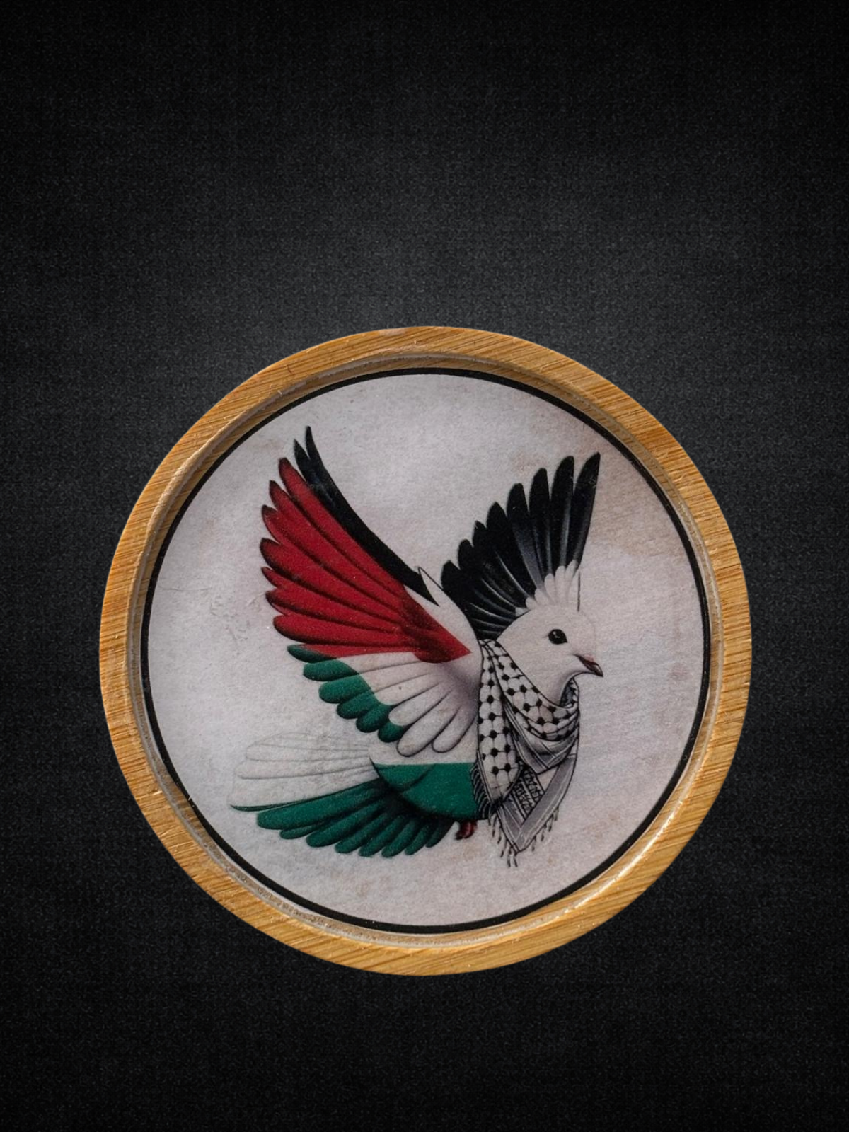 Decorative Plate with Artistic Dove