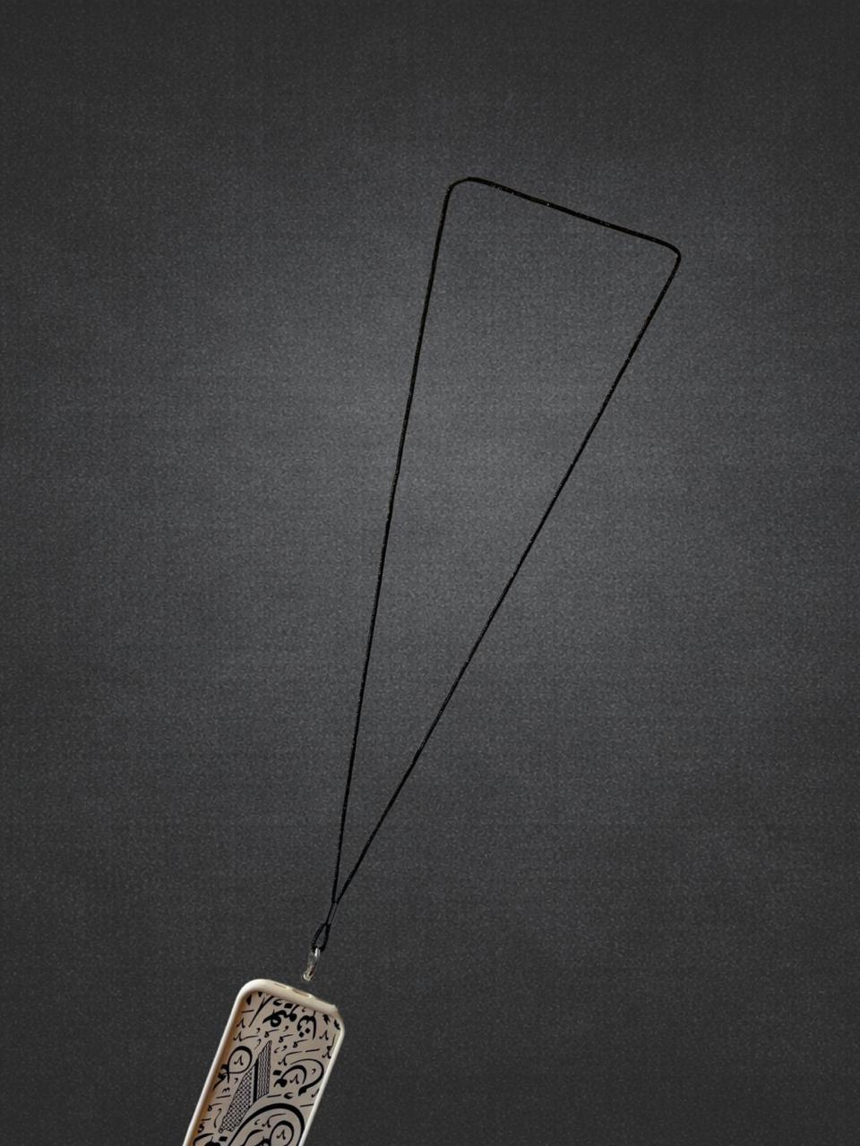 Black Lanyard with Metal Hook