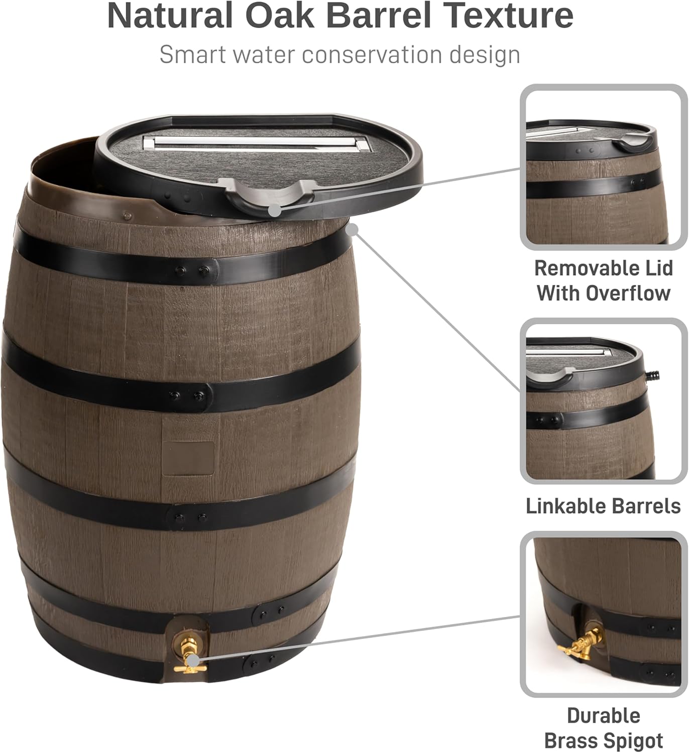 Water | Collection | Rain Water Barrel, 50 Gal. 