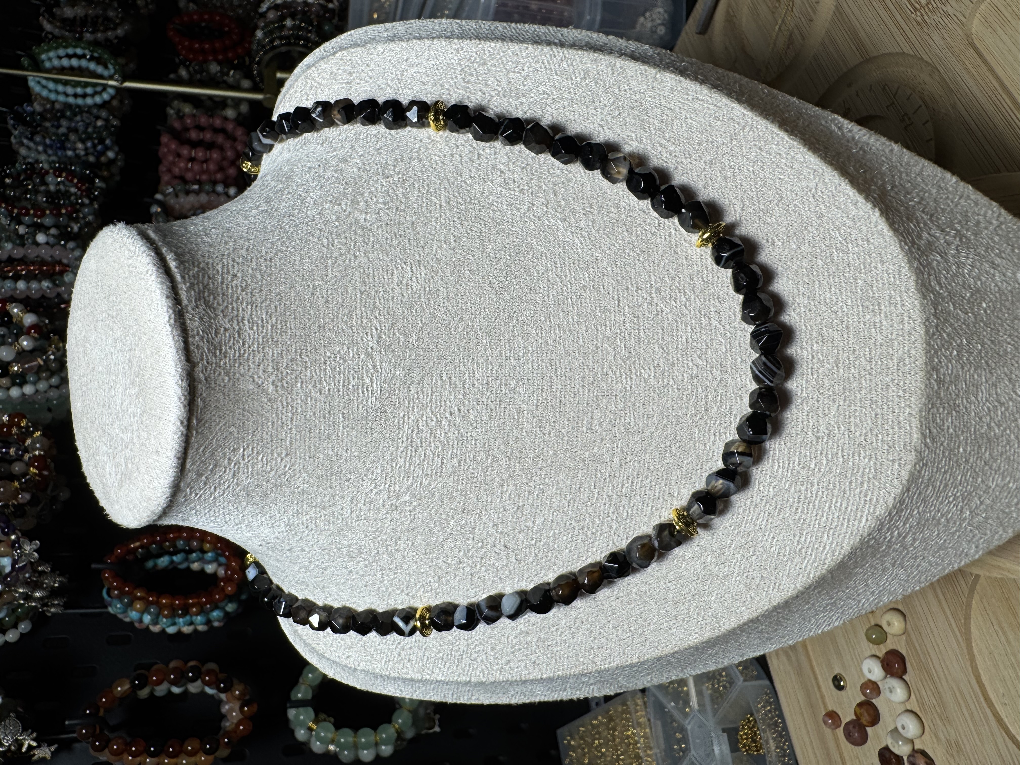 Botswana Agate Beaded Necklace