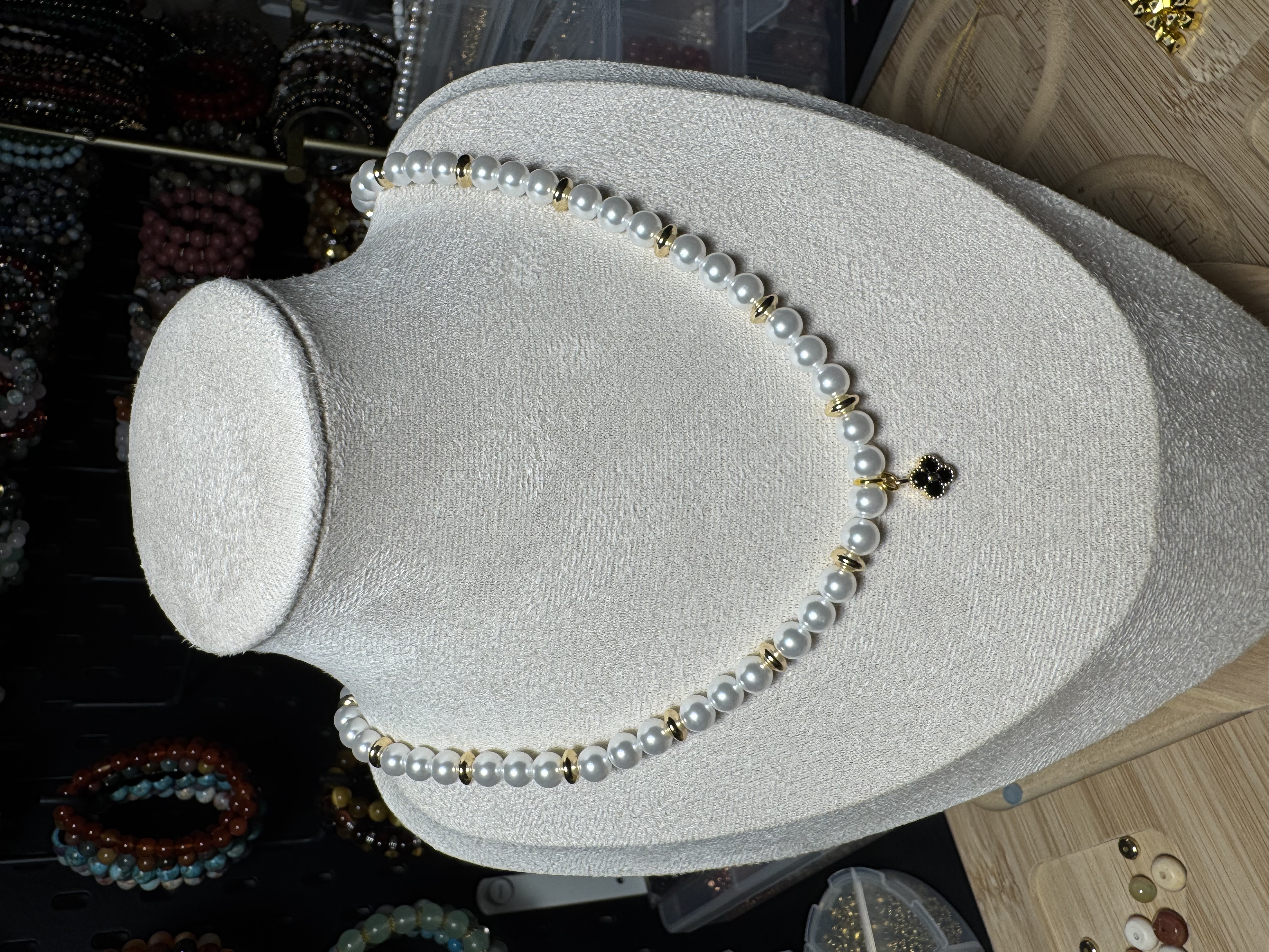 Elegant Pearl Bead Necklace
