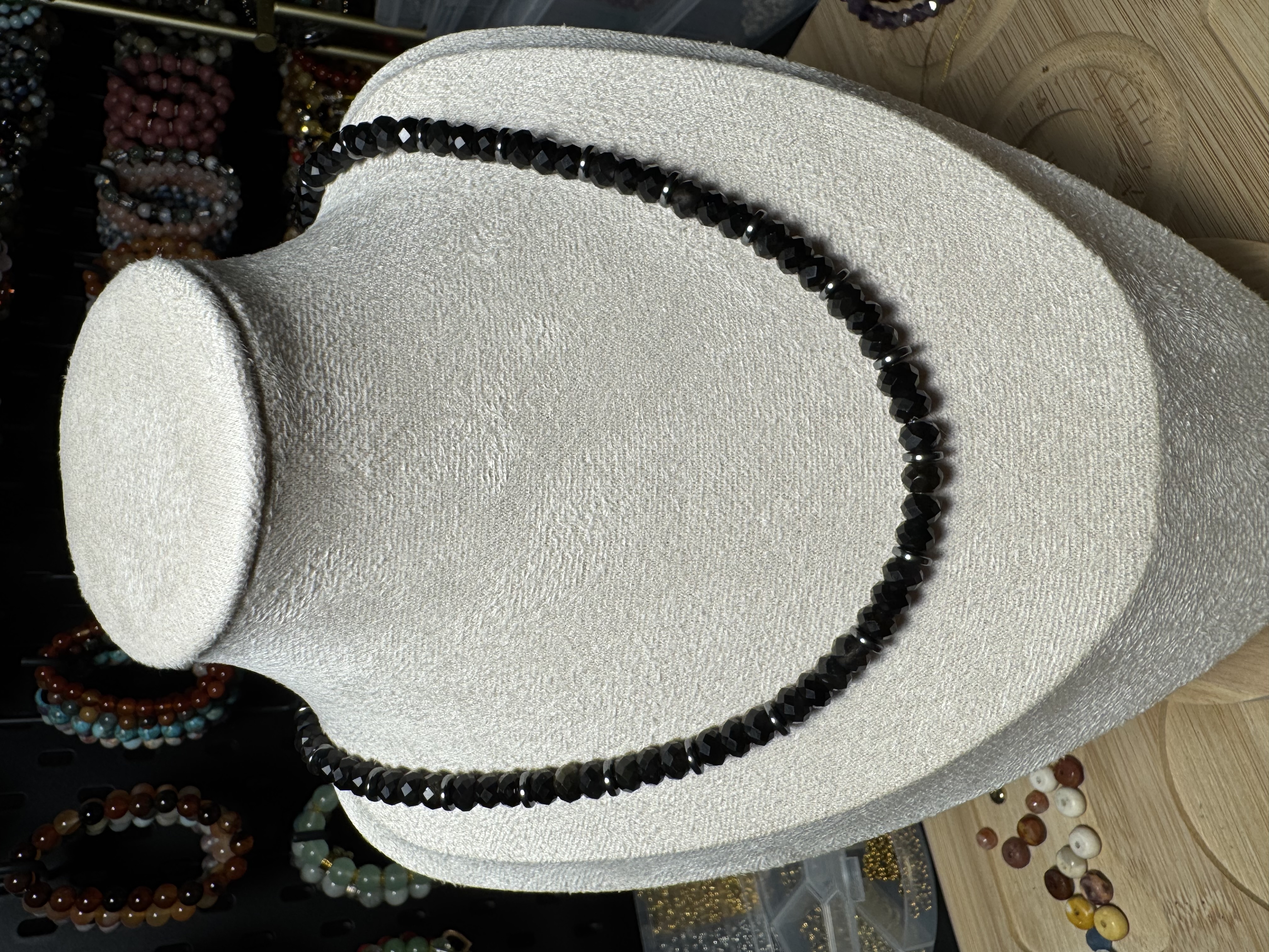 Smokey Botswana Agate Beaded Necklace