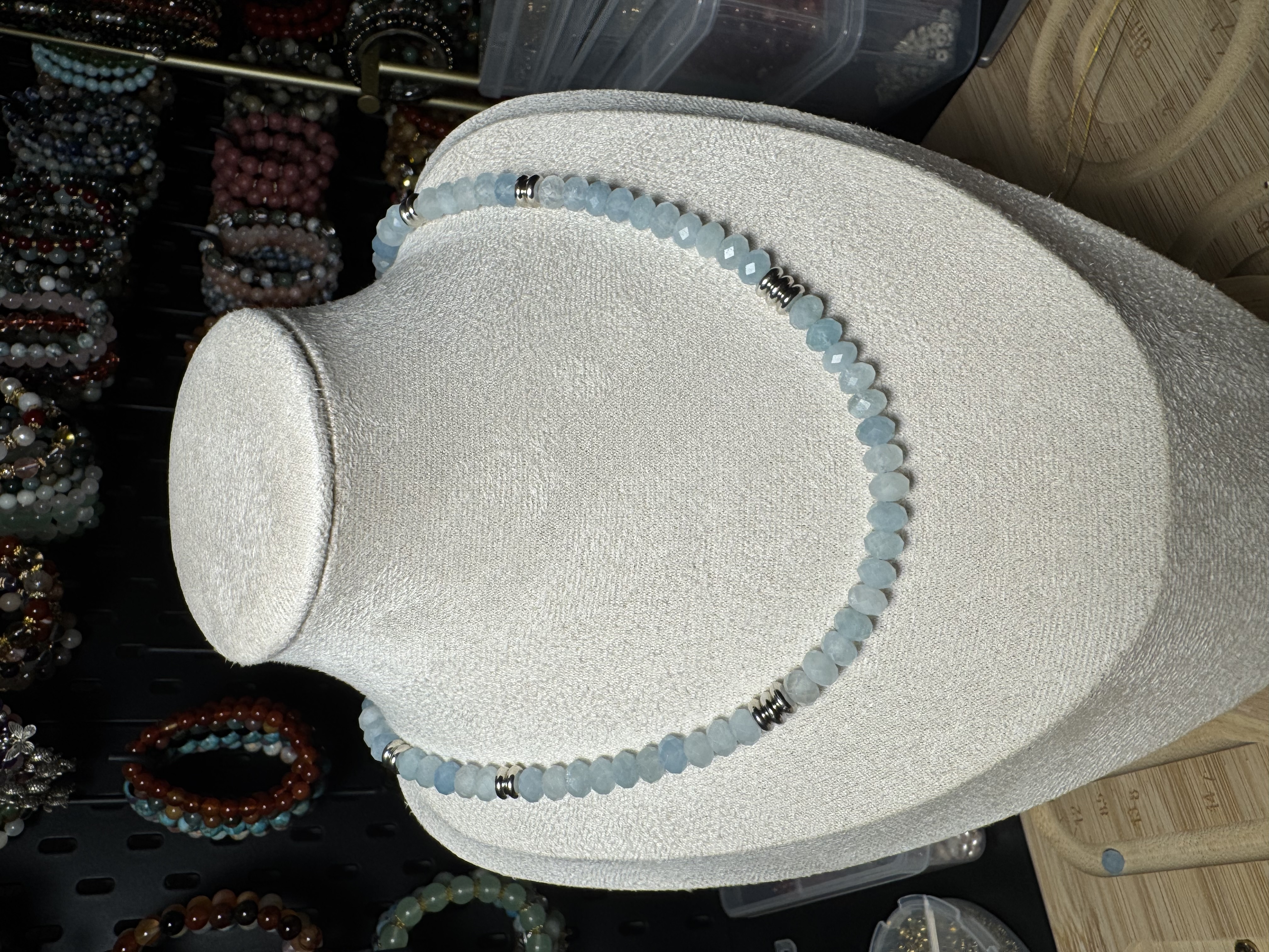 Aquamarine Beaded Necklace