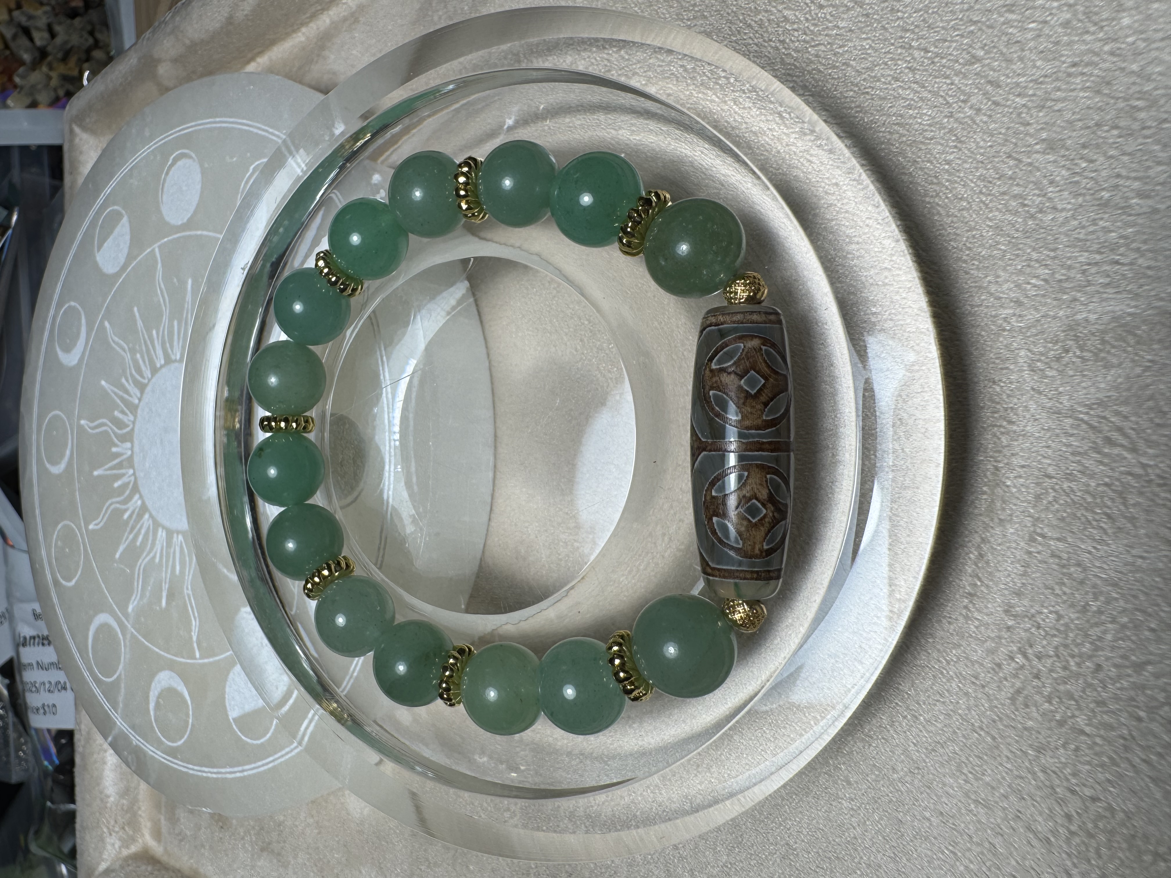 Green Jade Beaded Bracelet