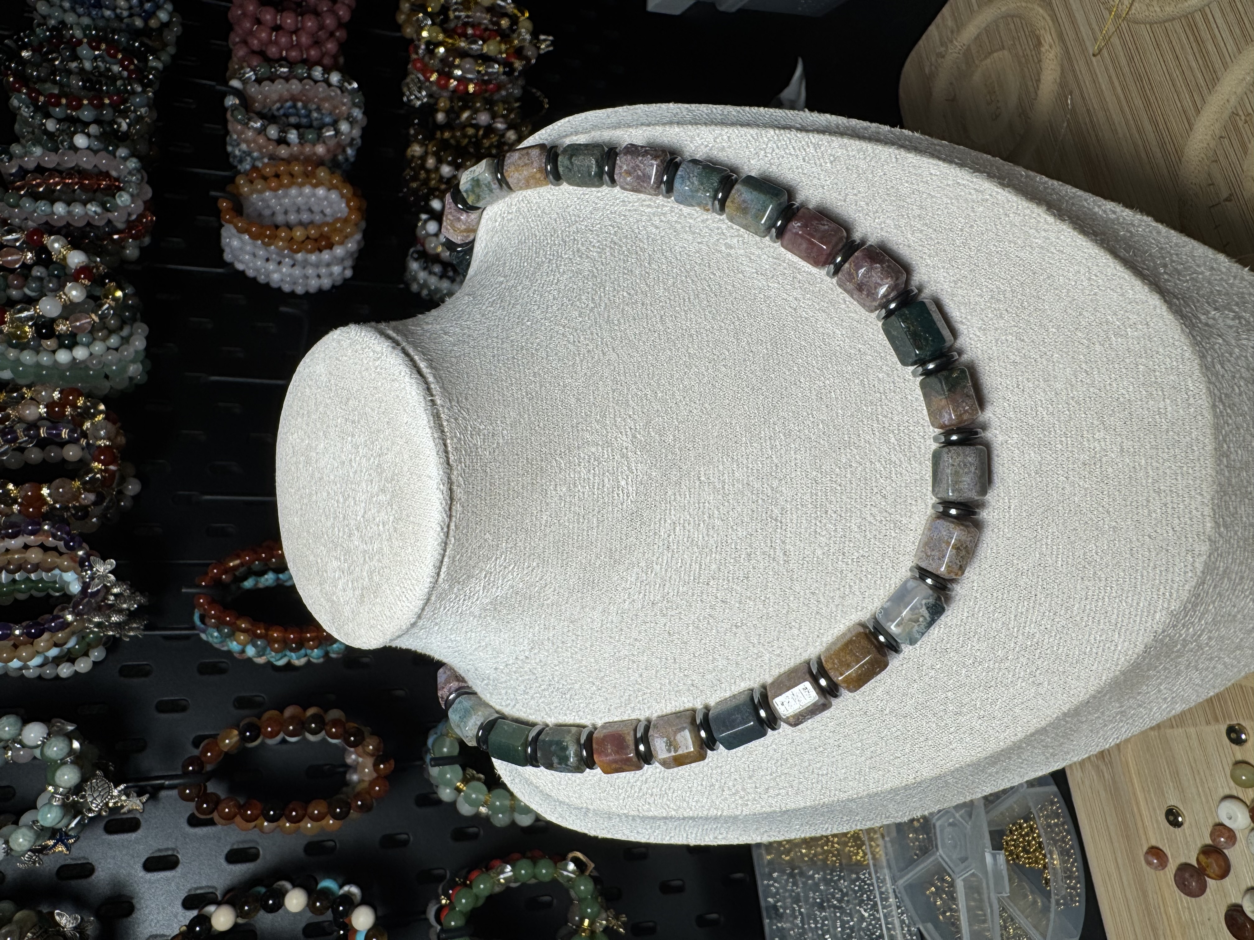 Barrel Ocean Jasper necklace
