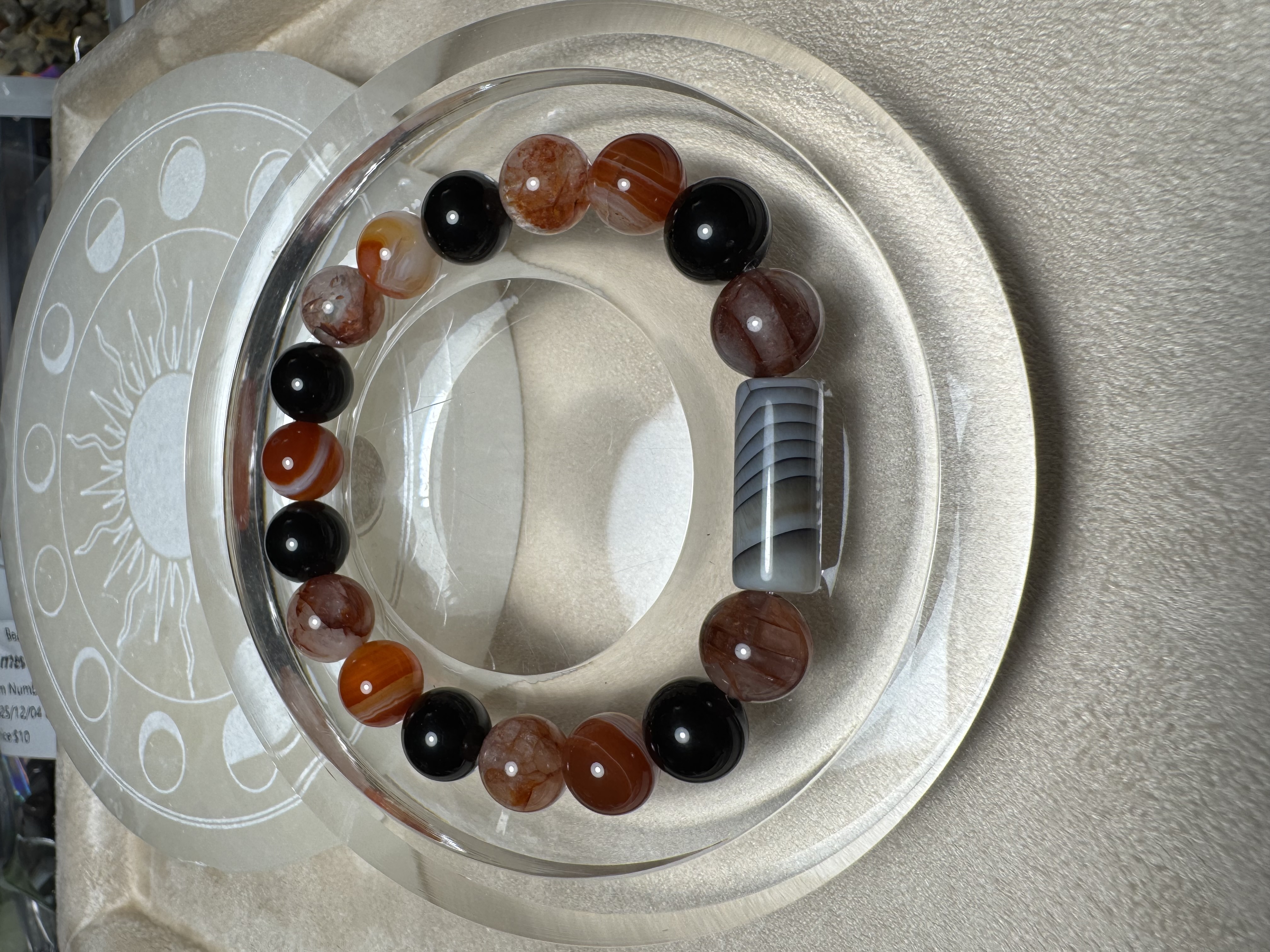 Mixed Fire Quartz, Obsidian, and Carnelian with Prism Agate