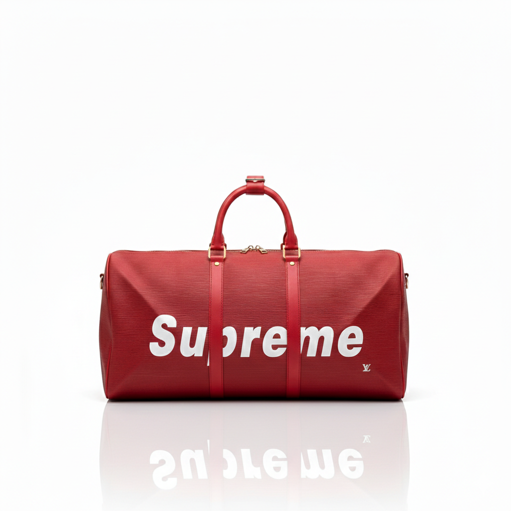 LV x Supreme Keepall Bandouliere Epi 45 "Red"