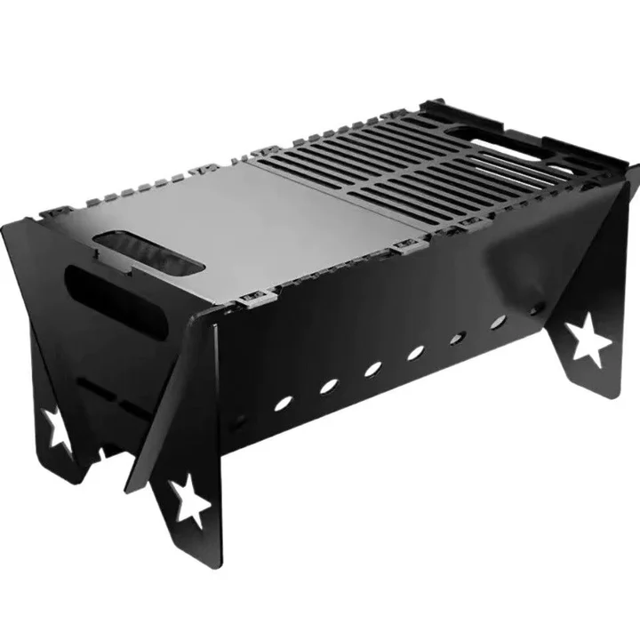 Card-type assembled barbecue grill