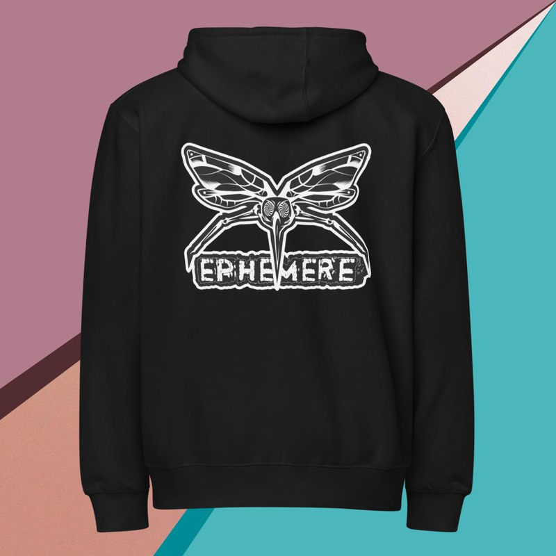 Red 'Ephemere' Graphic Hoodie