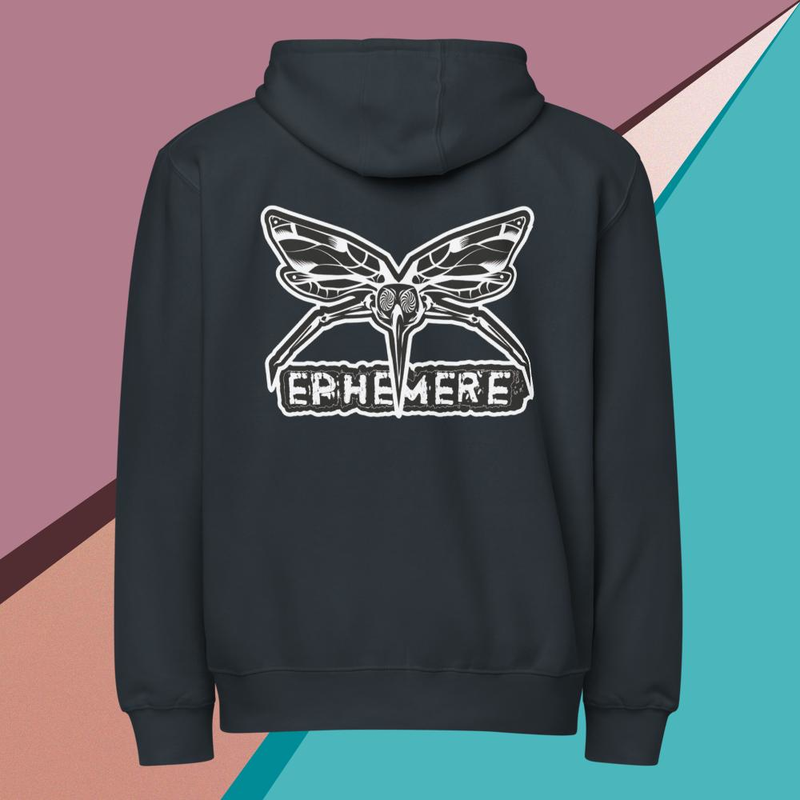 Red 'Ephemere' Graphic Hoodie