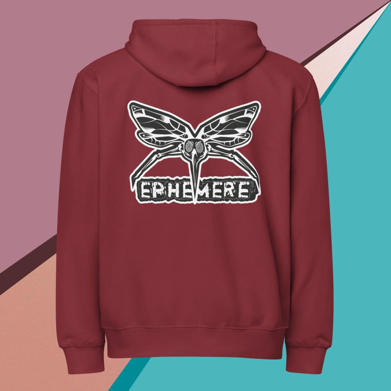 Red 'Ephemere' Graphic Hoodie