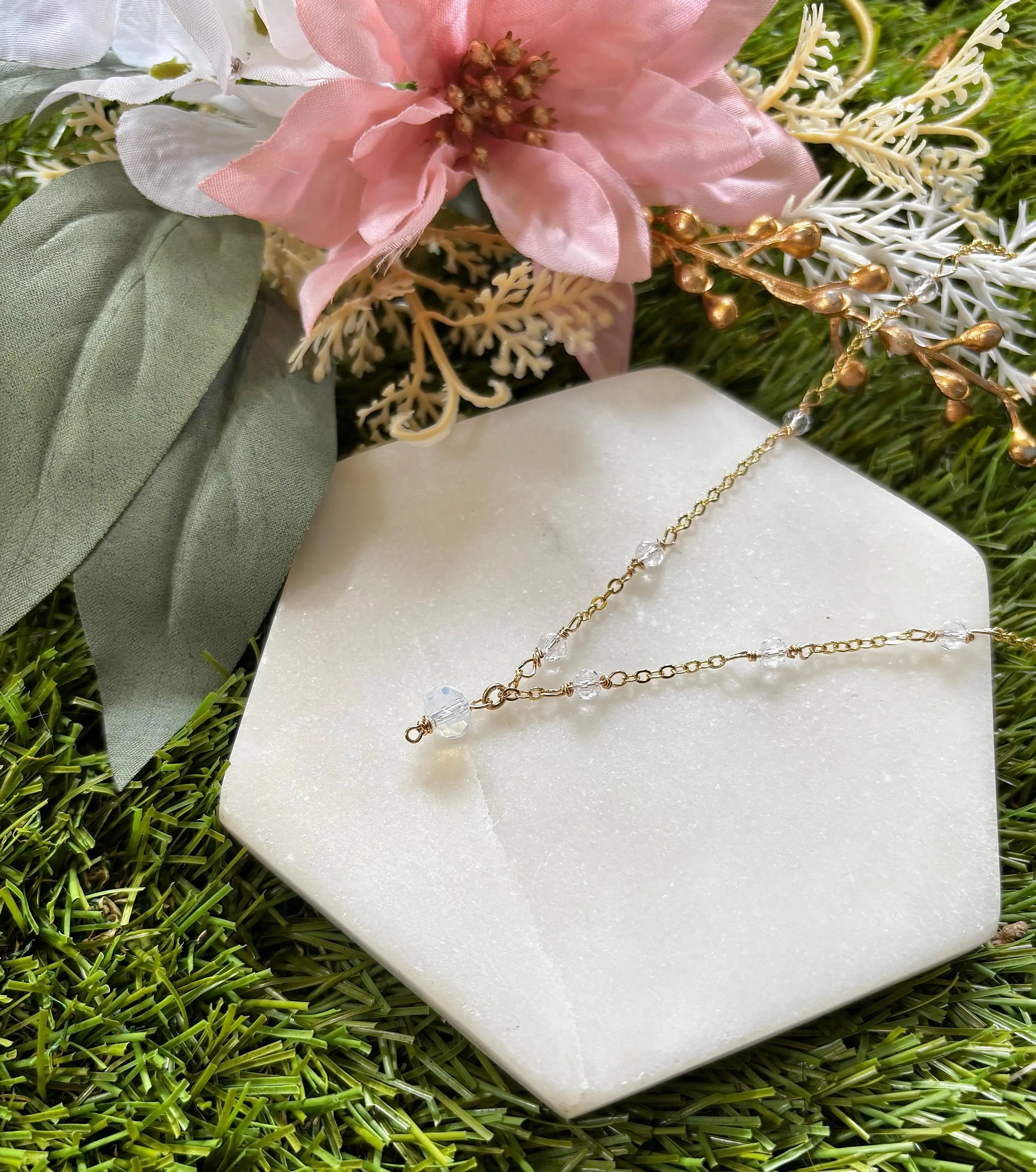 Gold Filled Crystal beaded Necklace