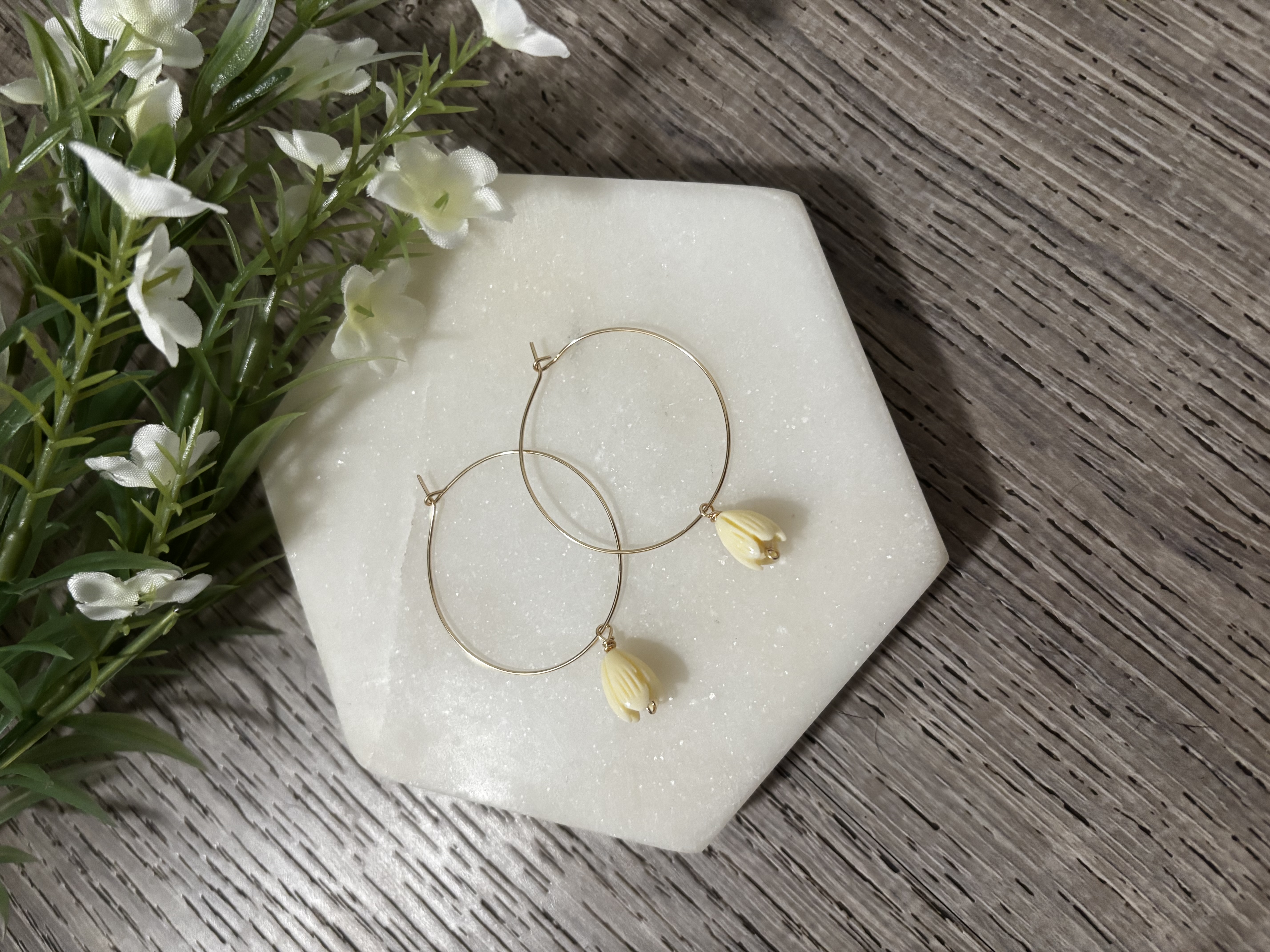 Pikake Hoop Earrings