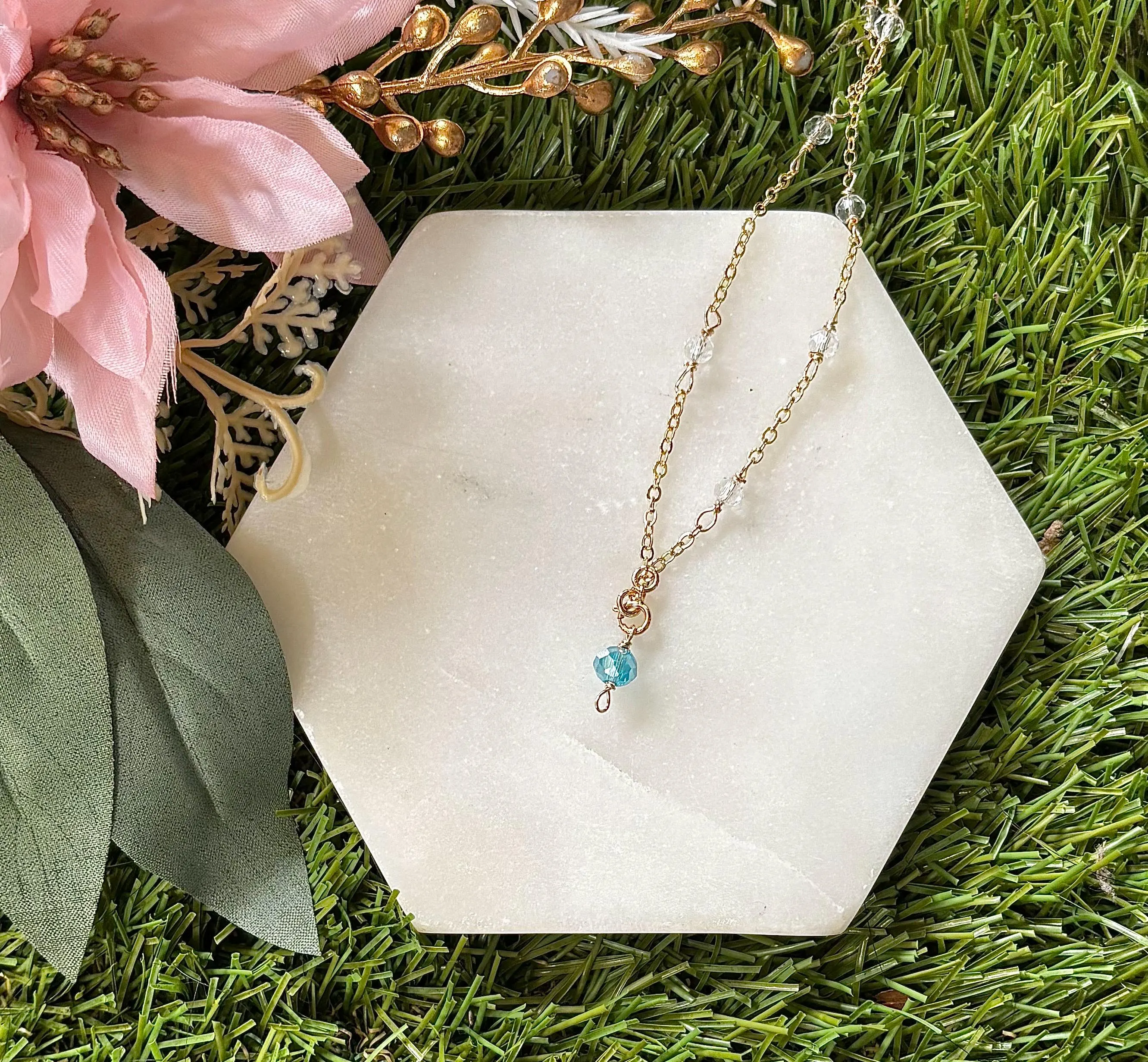 Gold Filled Crystal beaded Necklace