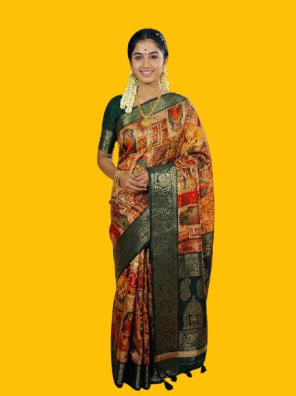 Purple Embroidered Saree