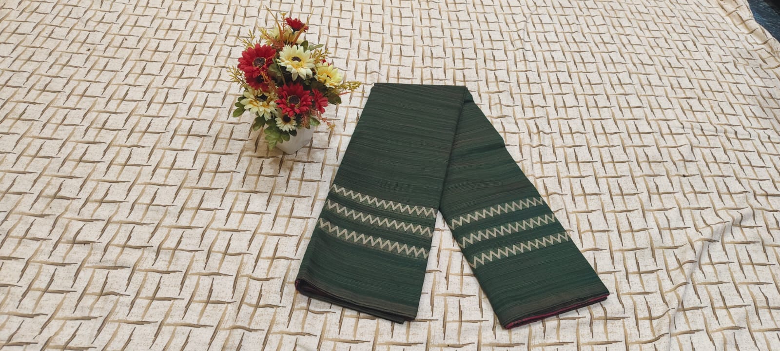 Green Handloom Cotton Saree