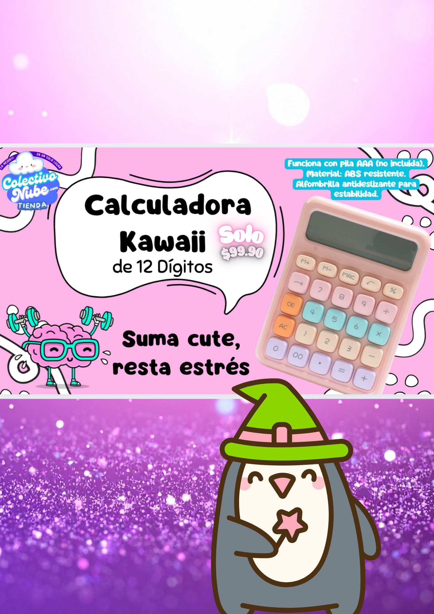 Calculadora Kawaii de 12 Dígitos