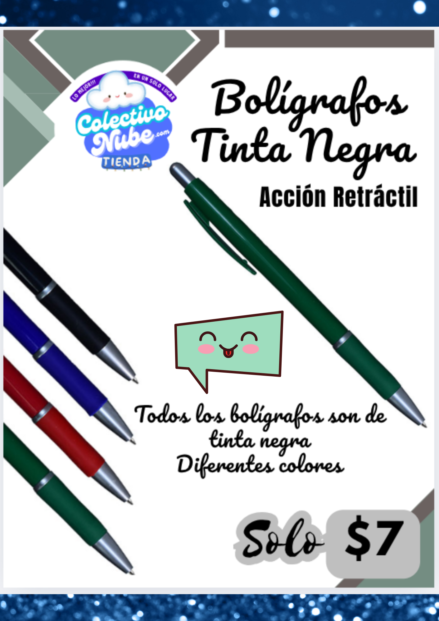 Bolígrafos de tinta negra