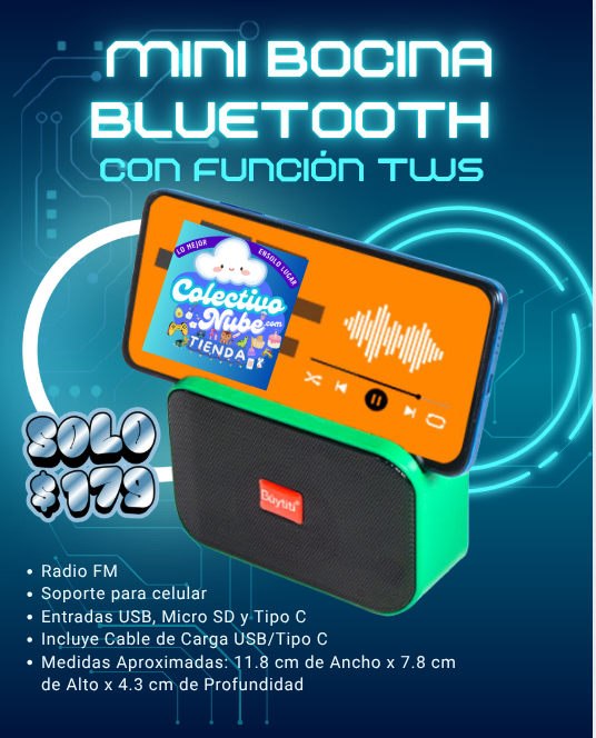 Mini bocina Bluetooth