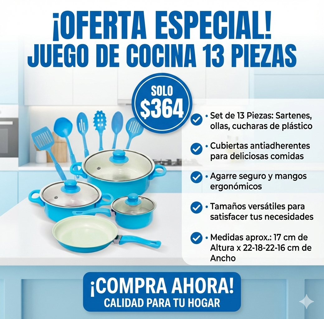 Juego de Cocina 13 Piezas