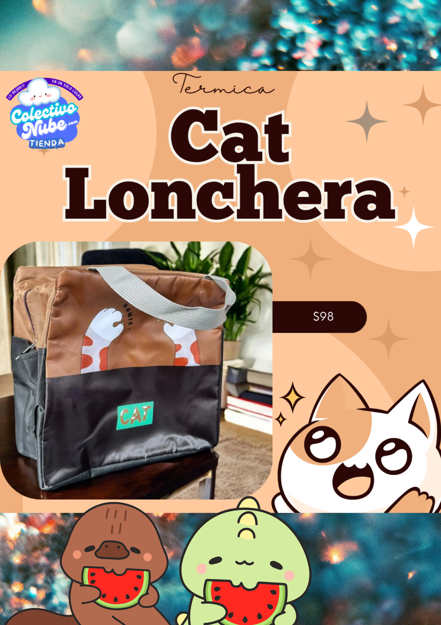 Lonchera térmica de gato