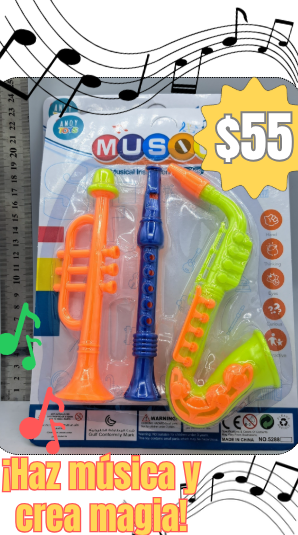 Set de instrumentos musicales de juguete