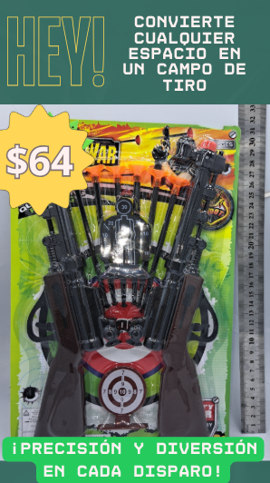 Set de pistolas de juguete con accesorios