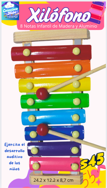 Xilófono infantil de 8 notas