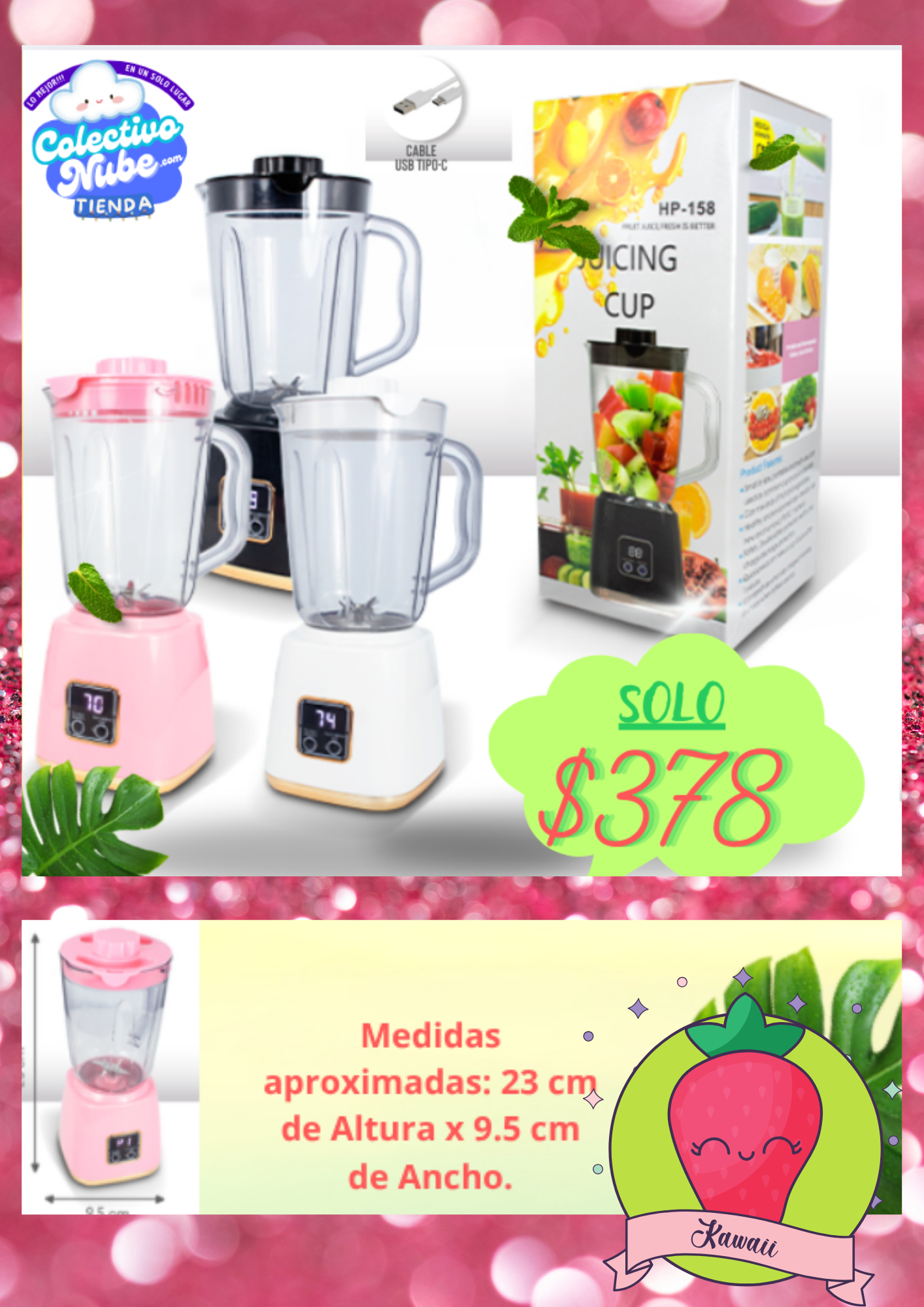 Licuadora eléctrica portátil