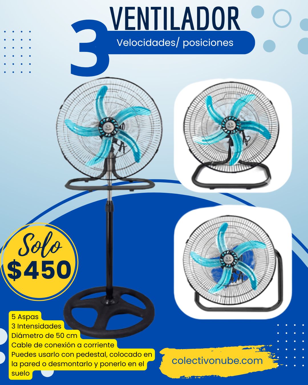 Ventilador de 3 Velocidades
