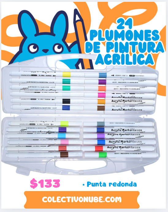 Plumones de pintura acrílica x24