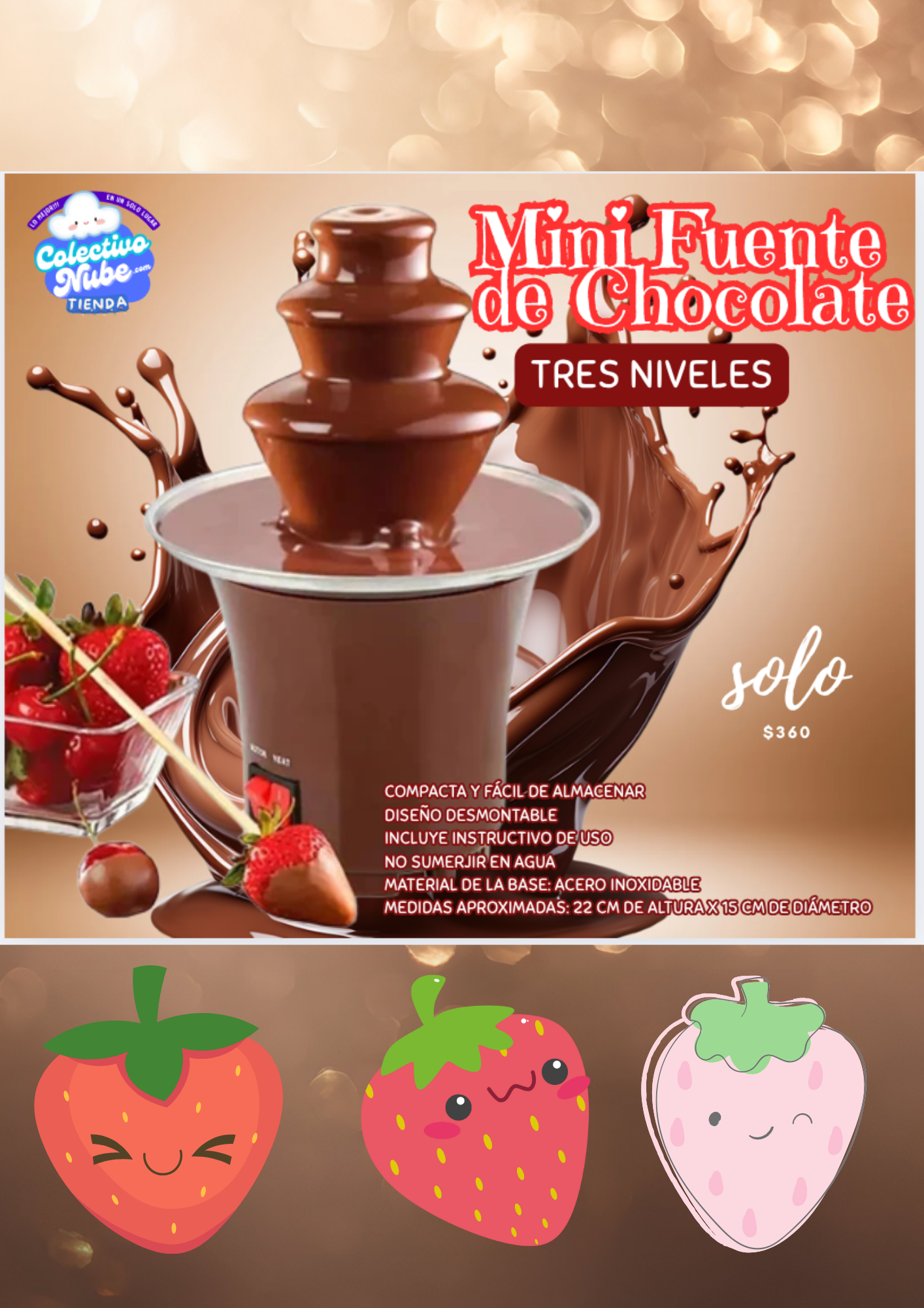 Mini fuente de chocolate