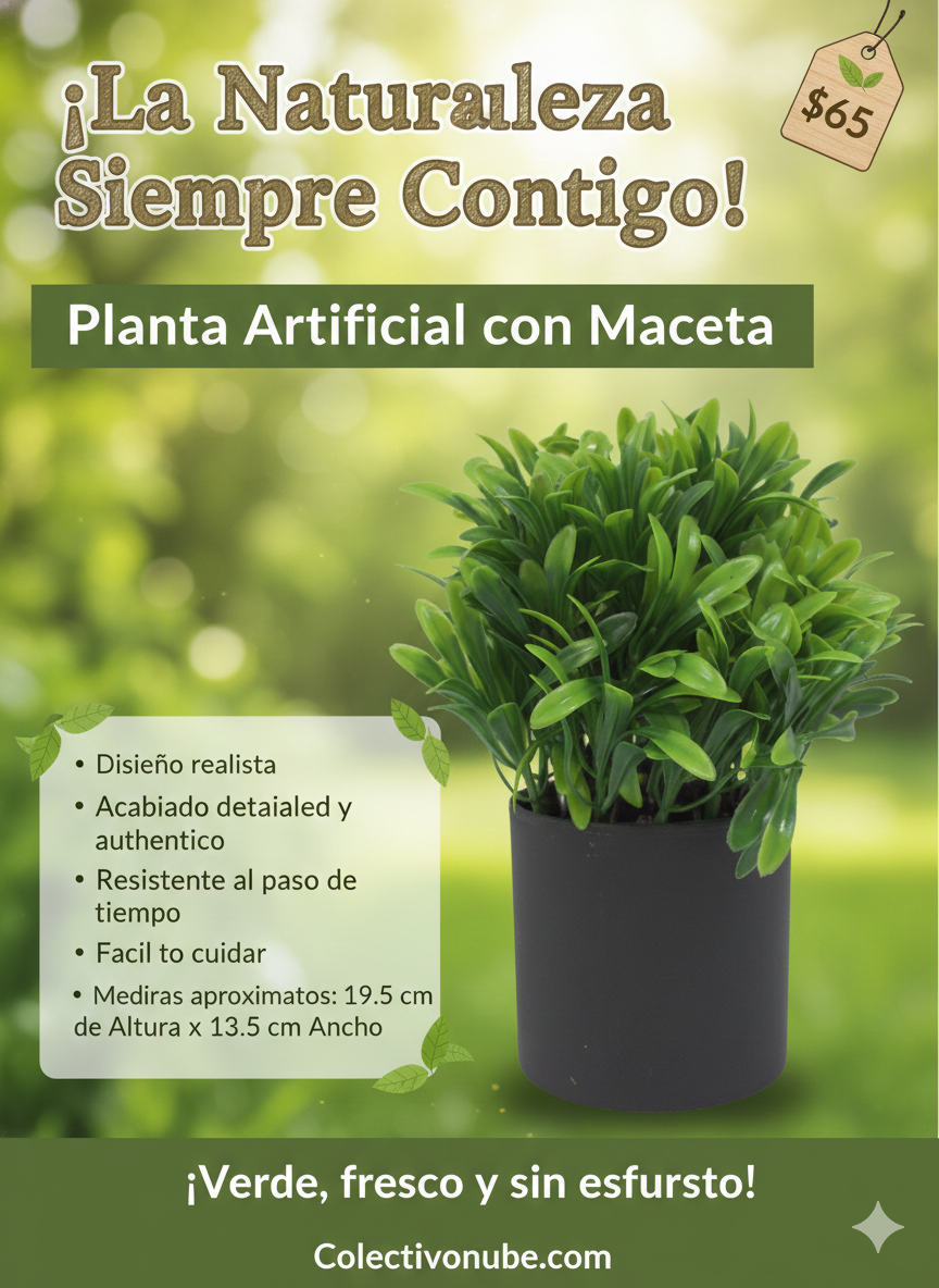 Planta Artificial con Maceta
