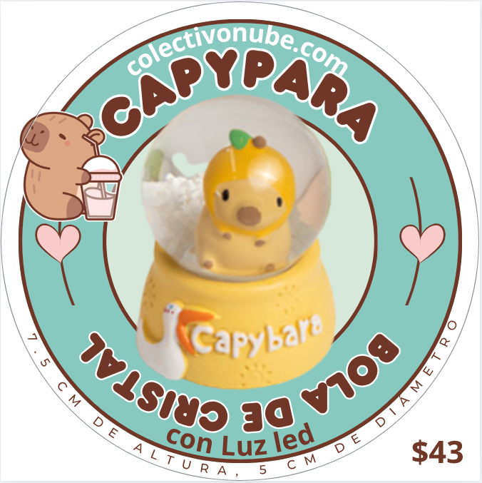 Bola de cristal Capybara con luz LED