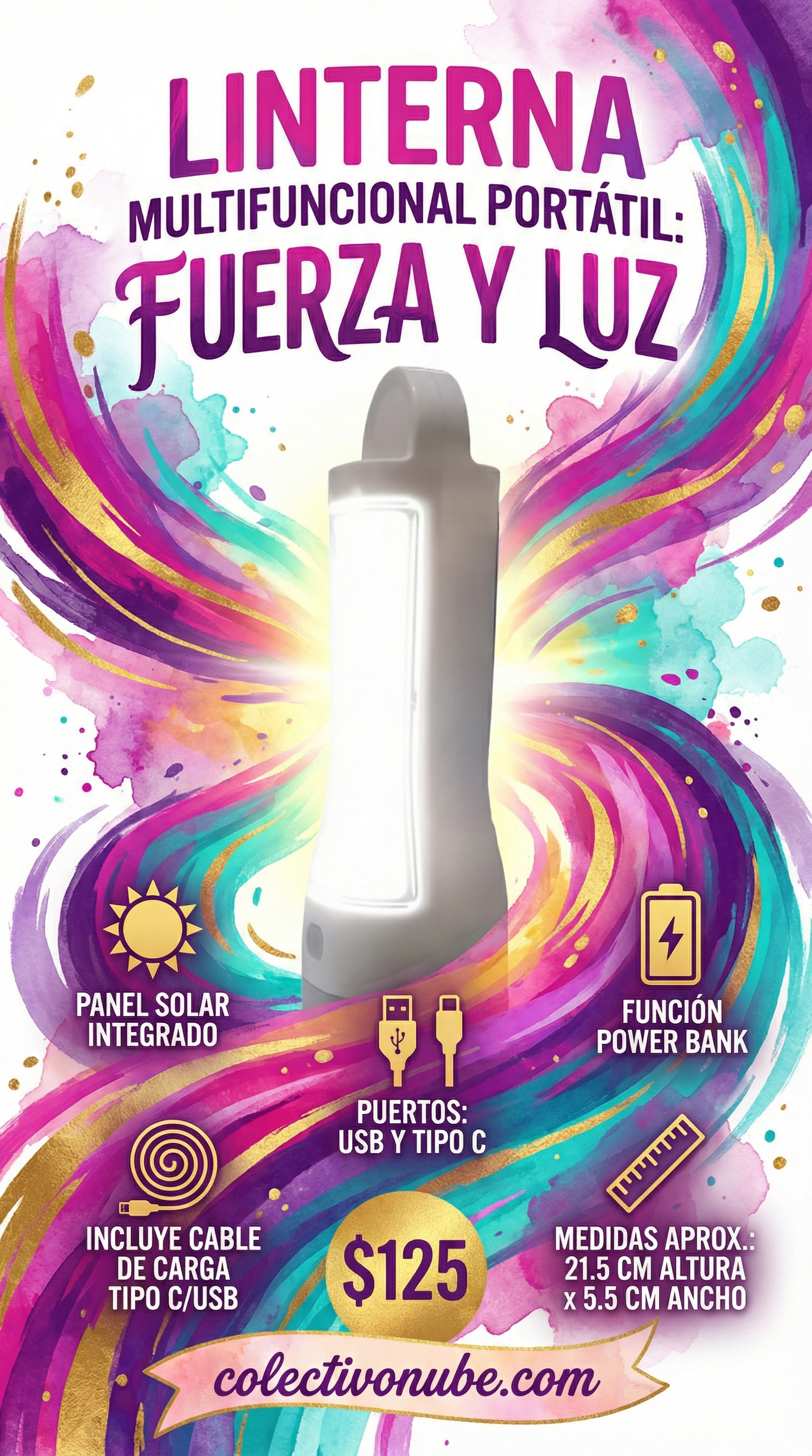 Linterna Multifuncional Portátil