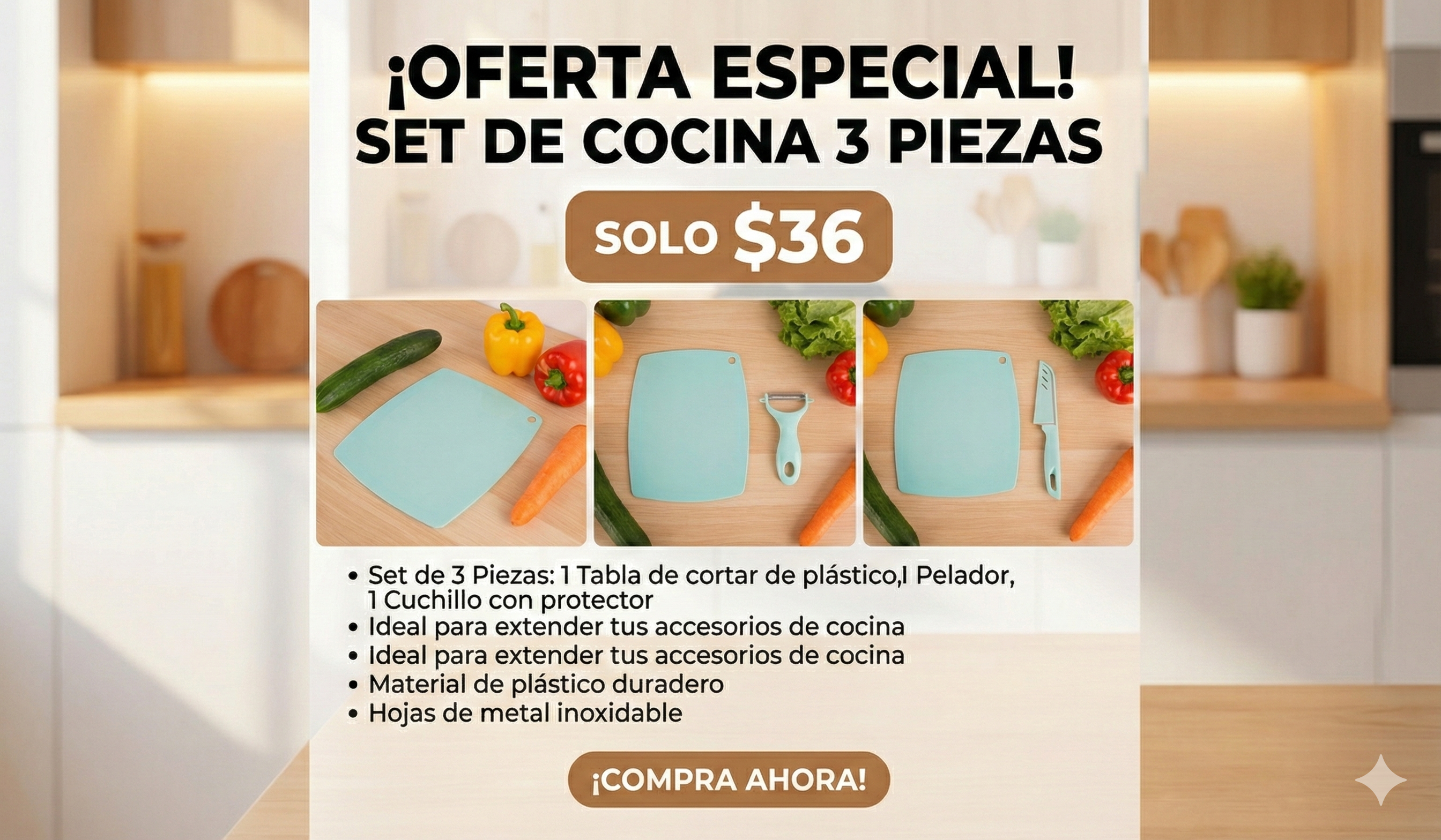 Set de Cocina 3 Piezas