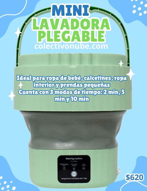 Mini lavadora plegable