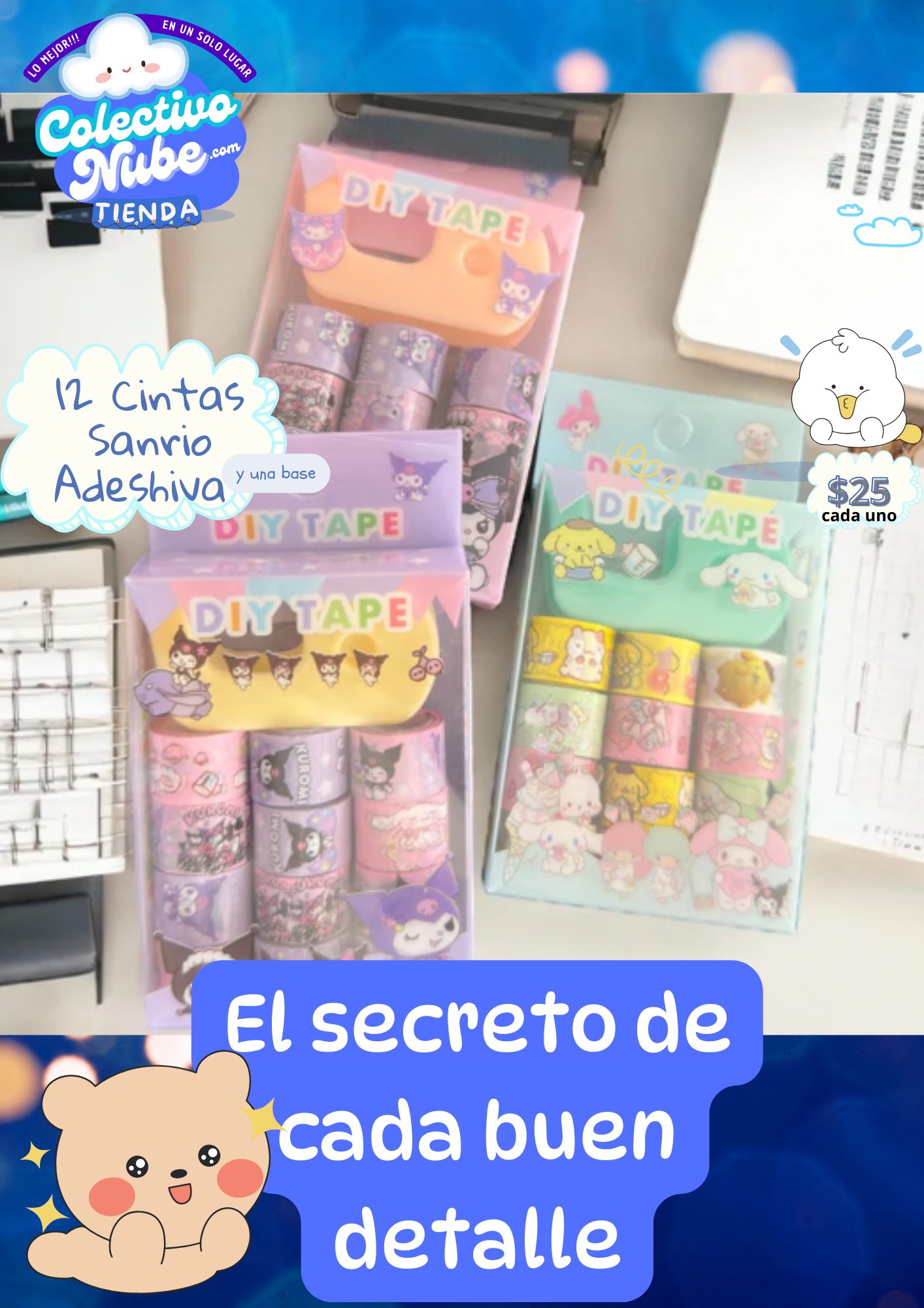 Cintas adhesivas Sanrio DIY