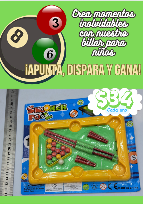 Billar de juguete para niños
