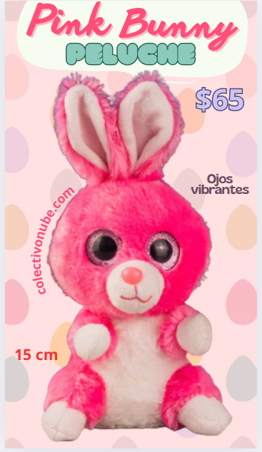 Conejo Rosa Peluche