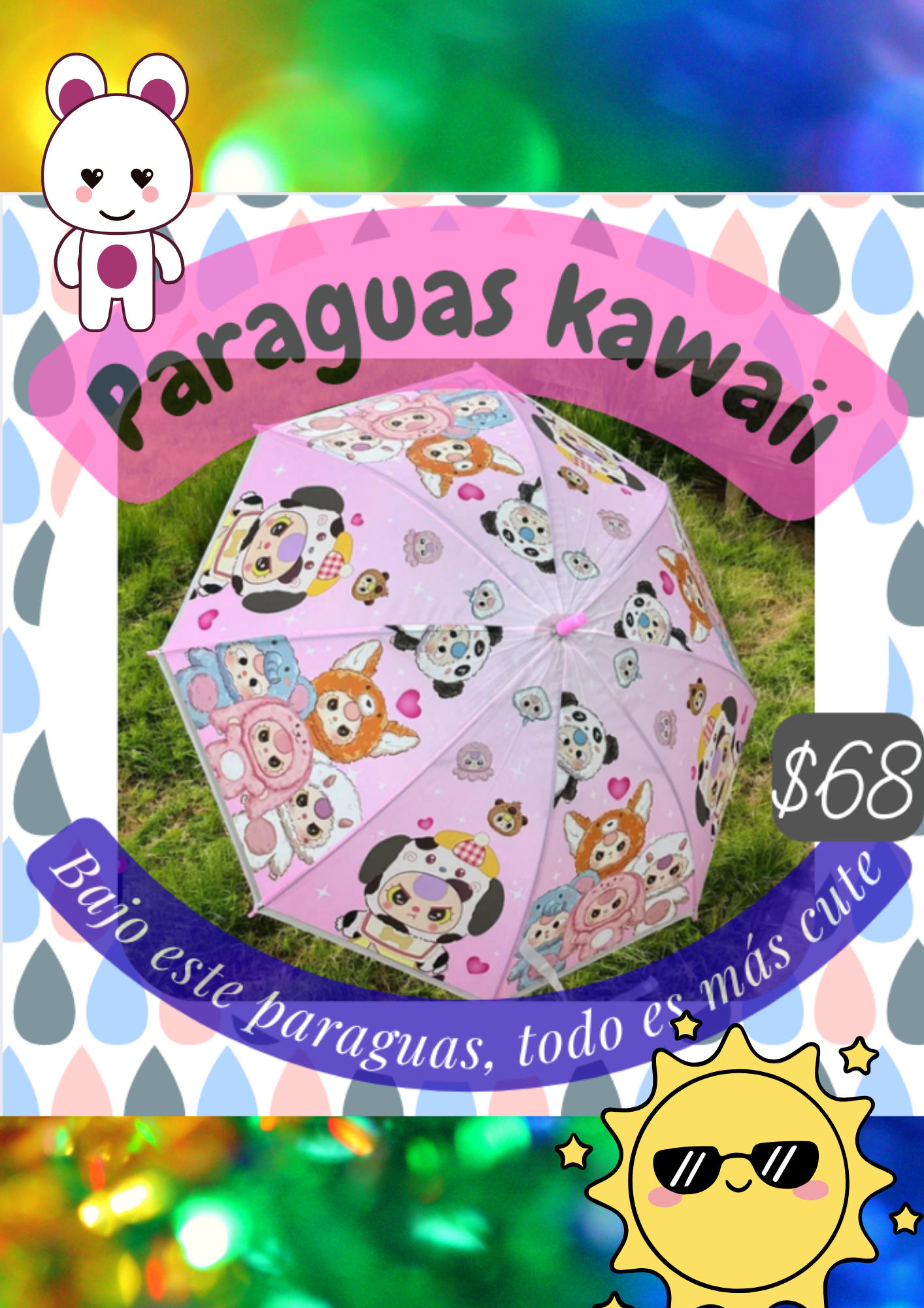 Paraguas kawaii